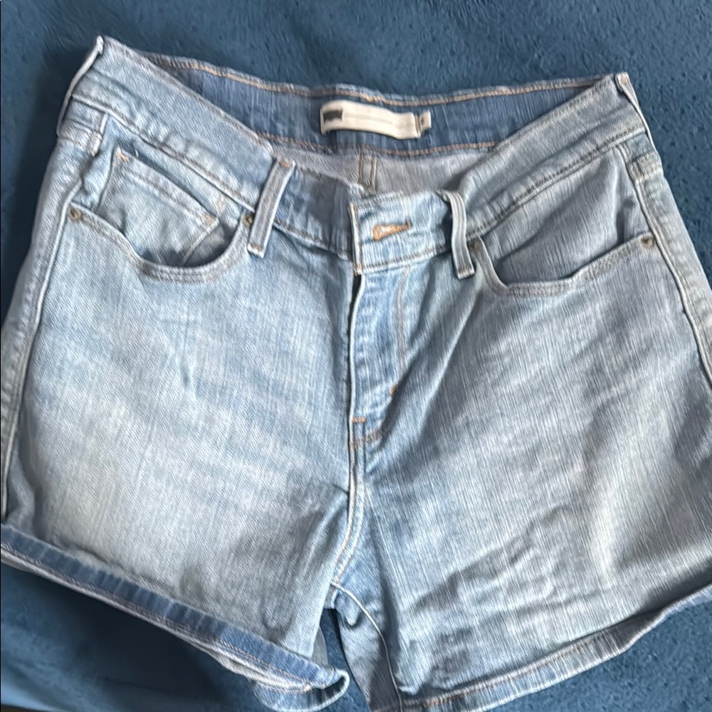 Levi's Light Blue Jean Shorts